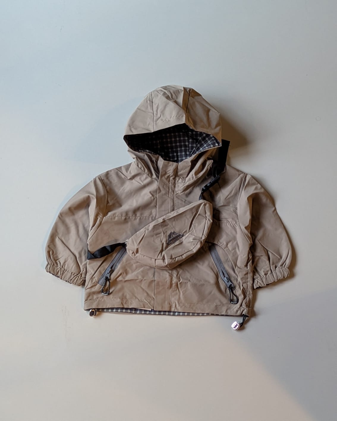 JKT05-03 Unisex Full Sleeve Oversized Reversible Hooded Jacket with Attached Bag