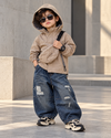 JKT05-03 Unisex Full Sleeve Oversized Reversible Hooded Jacket with Attached Bag