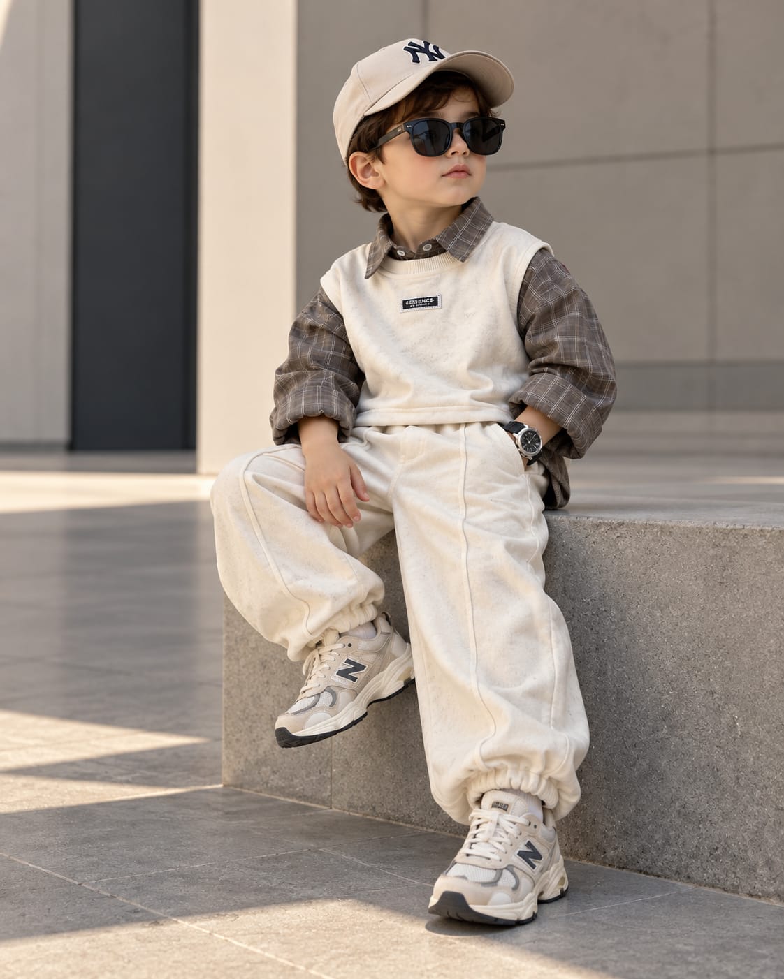 STIM126 Unisex Full Sleeve Oversized Shirt with Vest and Pant Set