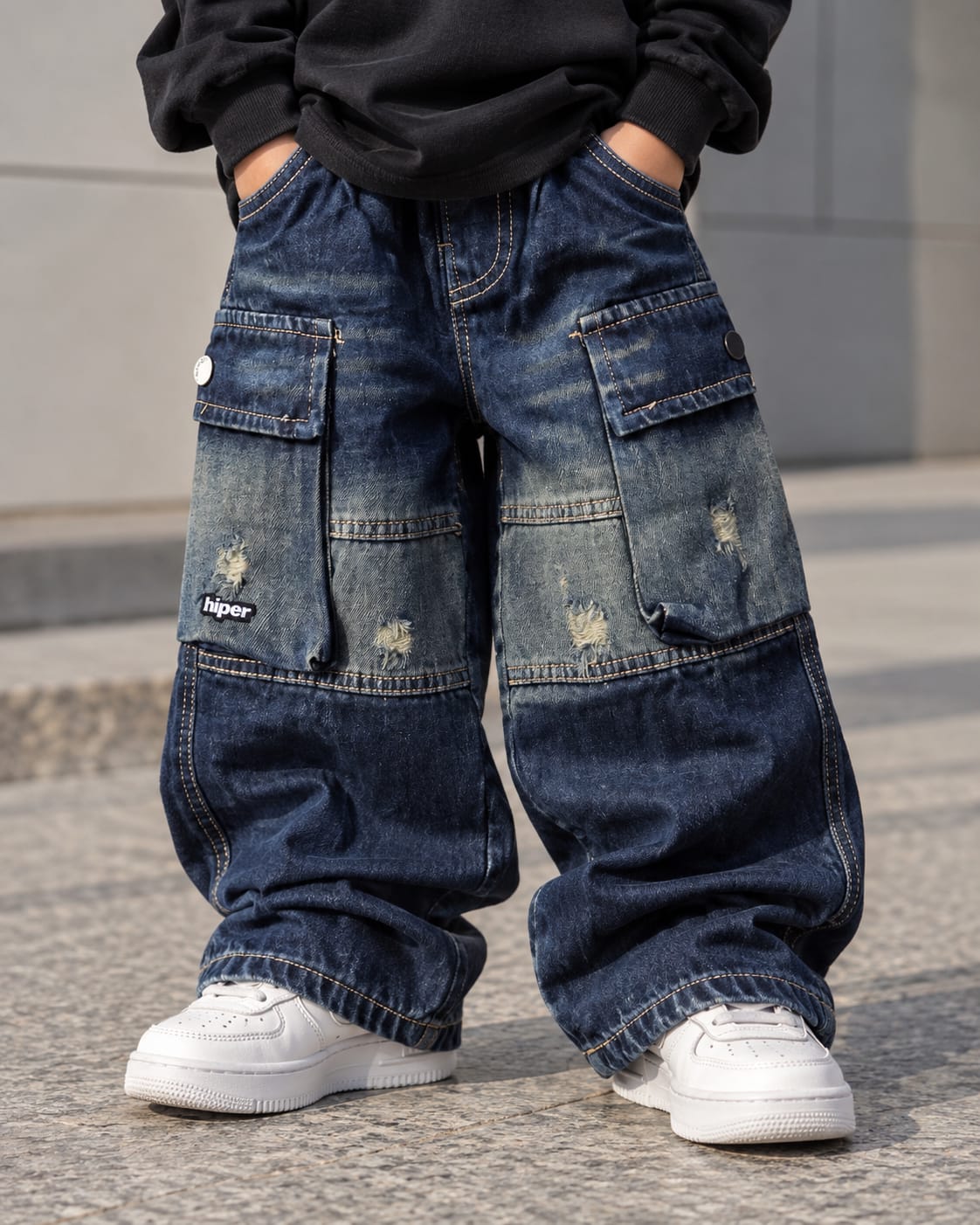 JNSIM117 Unisex Super Baggy Jeans