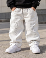 JNSIM118 Unisex Distressed Baggy Jeans