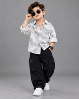 STIM155 Boys Full Sleeve Oversized Shirt with Cotton Super Baggy