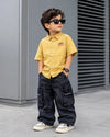 SHGMI03-01 Boys Half Sleeve Oversized Shirt