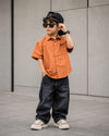 SHGMI03-03 Boys Half Sleeve Oversized Shirt