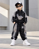 STIM170-05 Unisex Full Sleeve OversizedHigh Neck Zipper Jacket with Attatched Bag and Jogger Pant Set