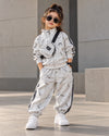 STIM170-03 Unisex Full Sleeve Oversized High Neck Zipper Jacket with Attatched Bag and Jogger Pant Set