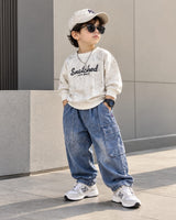 STIM173-03 Unisex Full Sleeve Oversized T Shirt with Attatched Chain and Pant Set