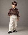 SHGMU05-02 Boys Full Sleeve Oversized Check Shirt