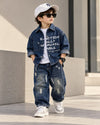 SHWFC201-01 Boys Full Sleeve Oversized Denim Shirt