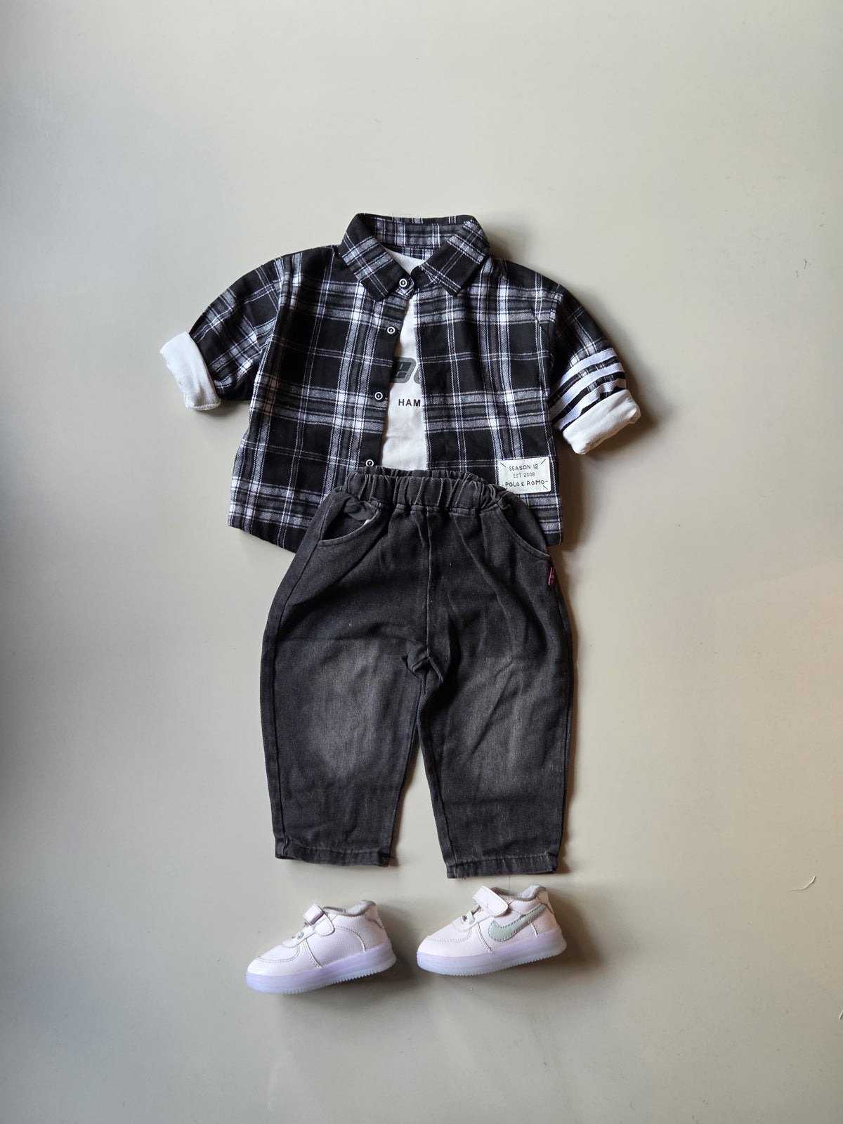 STIM129 Unisex Full Sleeve Oversized Shirt with Inner T Shirt and Pant Set