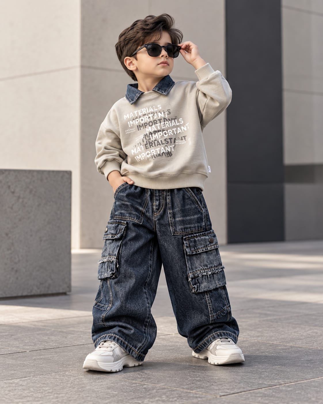 TSHIMC02 Unisex Full Sleeve Oversized Polo T shirt