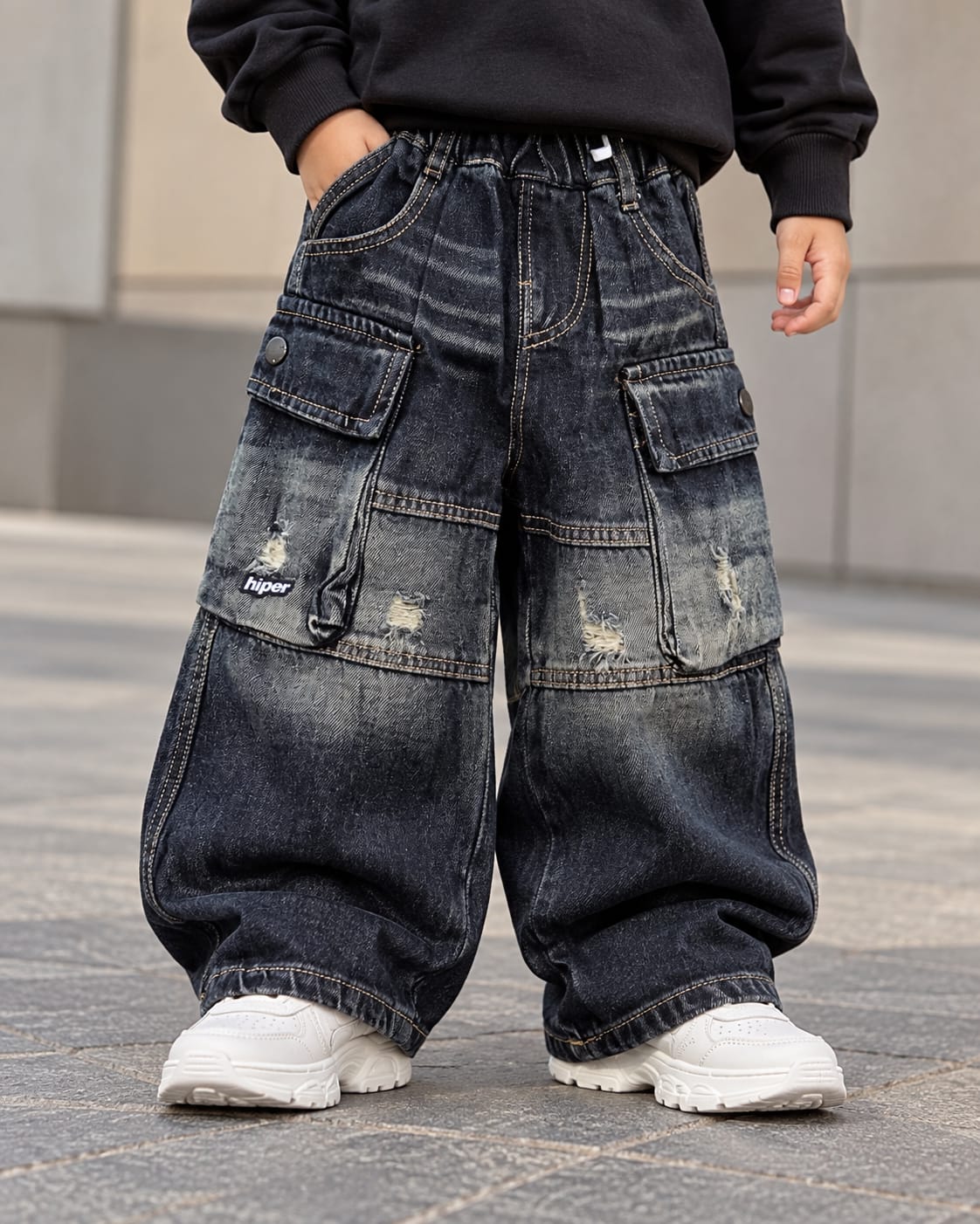 JNSIM117 Unisex Super Baggy Jeans