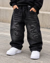 JNSIM118 Unisex Distressed Baggy Jeans