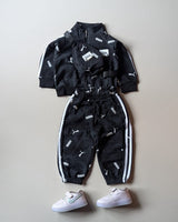 STIM170-04 Unisex Full Sleeve Oversized Zipper Jacket with Attatched Bag and Jogger Pant Set