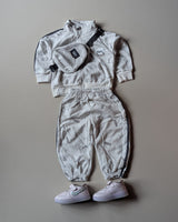 STIM170-03 Unisex Full Sleeve Oversized High Neck Zipper Jacket with Attatched Bag and Jogger Pant Set