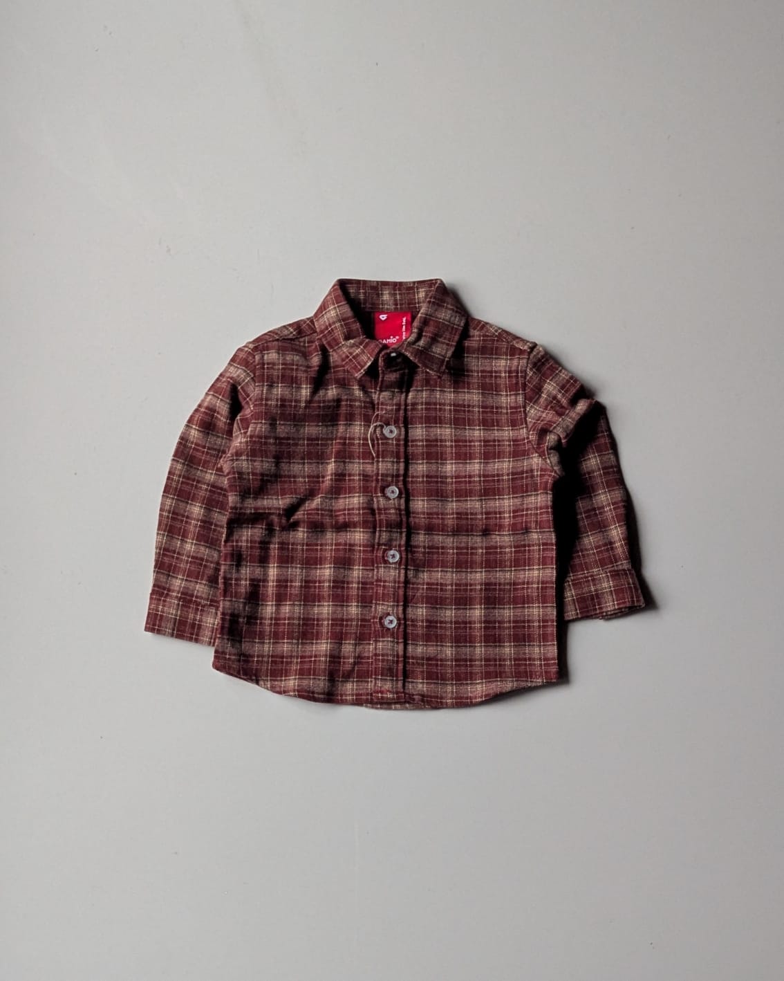 SHGMU05-01 Boys Full Sleeve Oversized Check Shirt