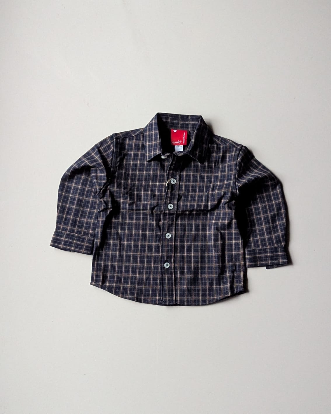 SHGMU06-02 Boys Full Sleeve Oversized Check Shirt