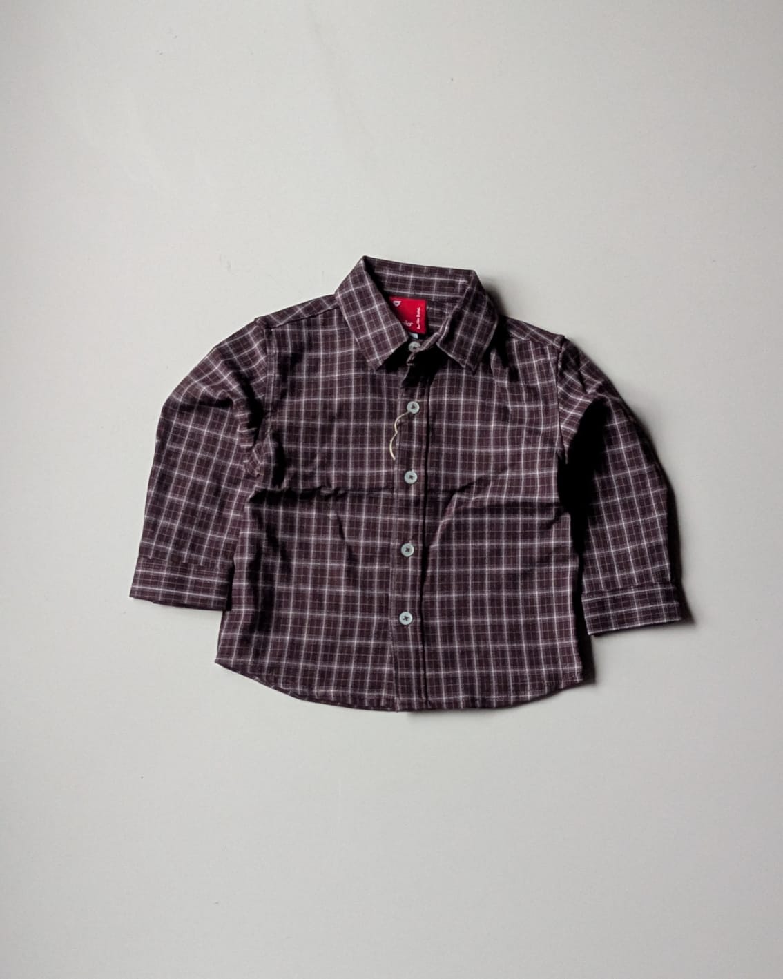 SHGMU06-01 Boys Full Sleeve Oversized Check Shirt