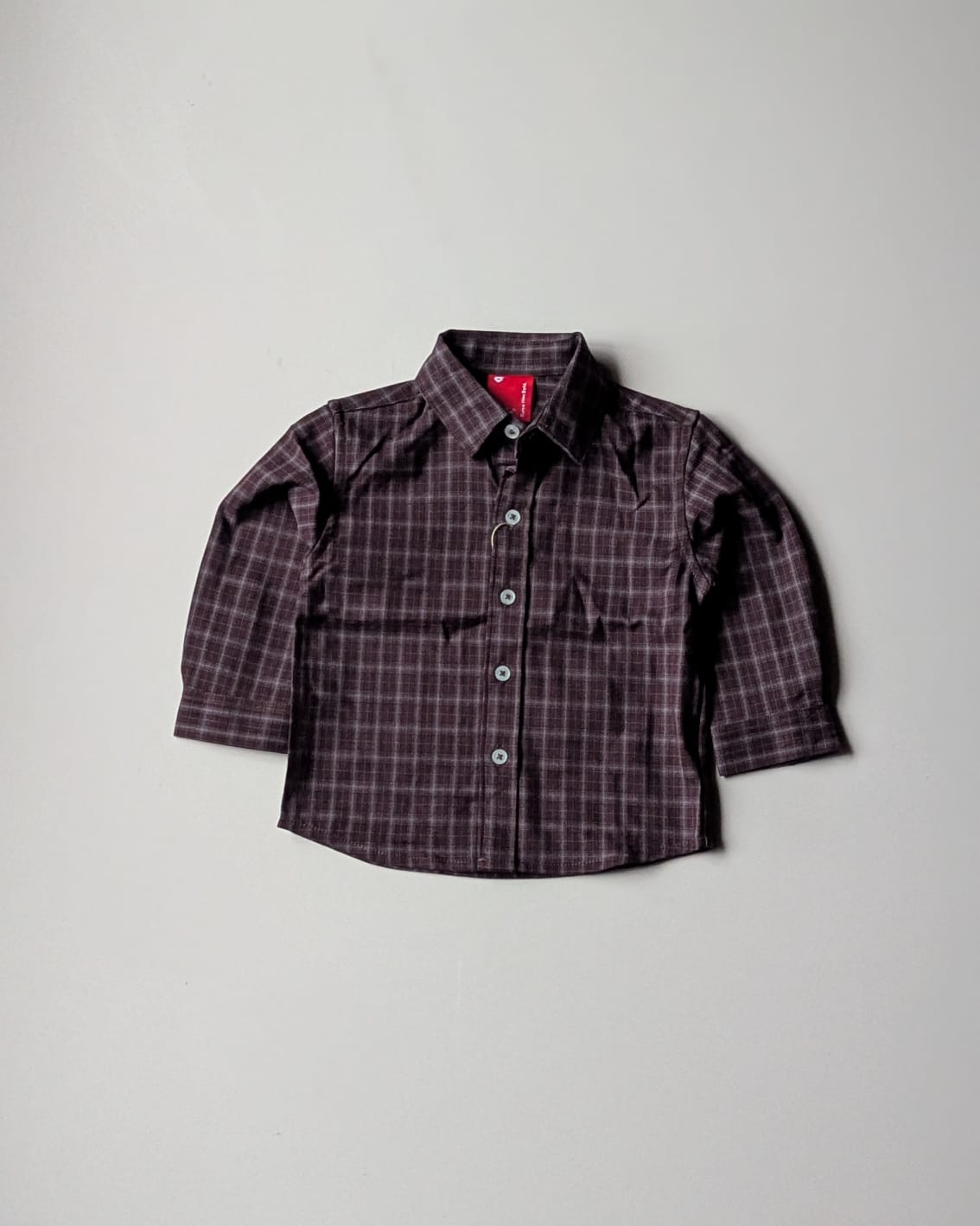 SHGMU08-01 Boys Full Sleeve Oversized Check Shirt (Big)