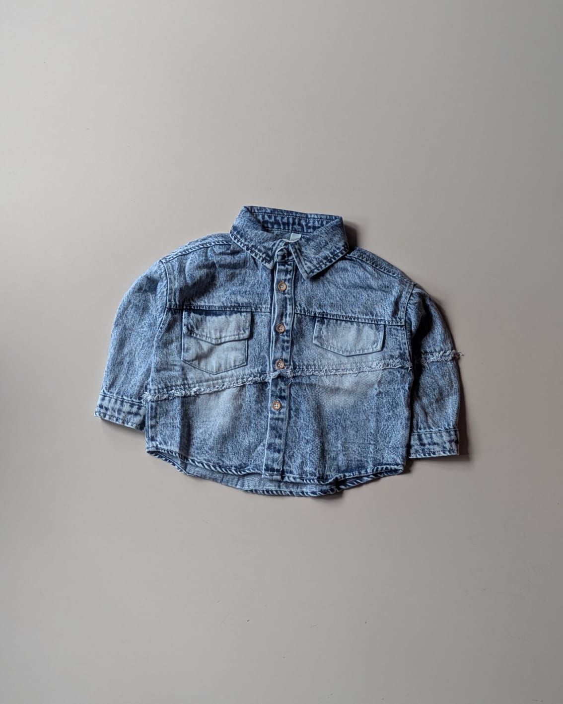 SHIMP02-04 Unisex Full Sleeve Oversized Denim Shirt