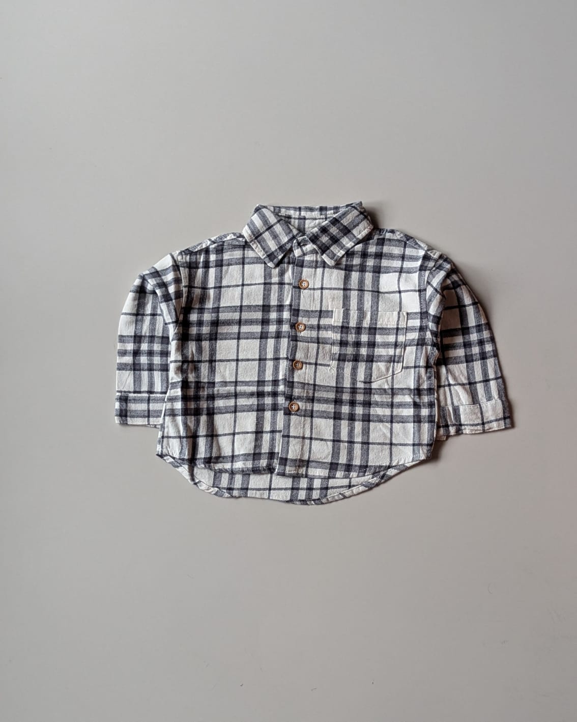 SHIMB04-01 Unisex Full Sleeve Oversized Check Shirt