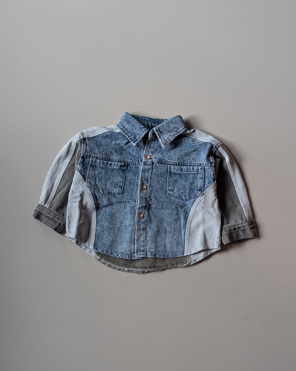 SHIMP01-01 Unisex Full Sleeve Oversized Denim Shirt