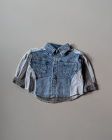 SHIMP01-01 Unisex Full Sleeve Oversized Denim Shirt