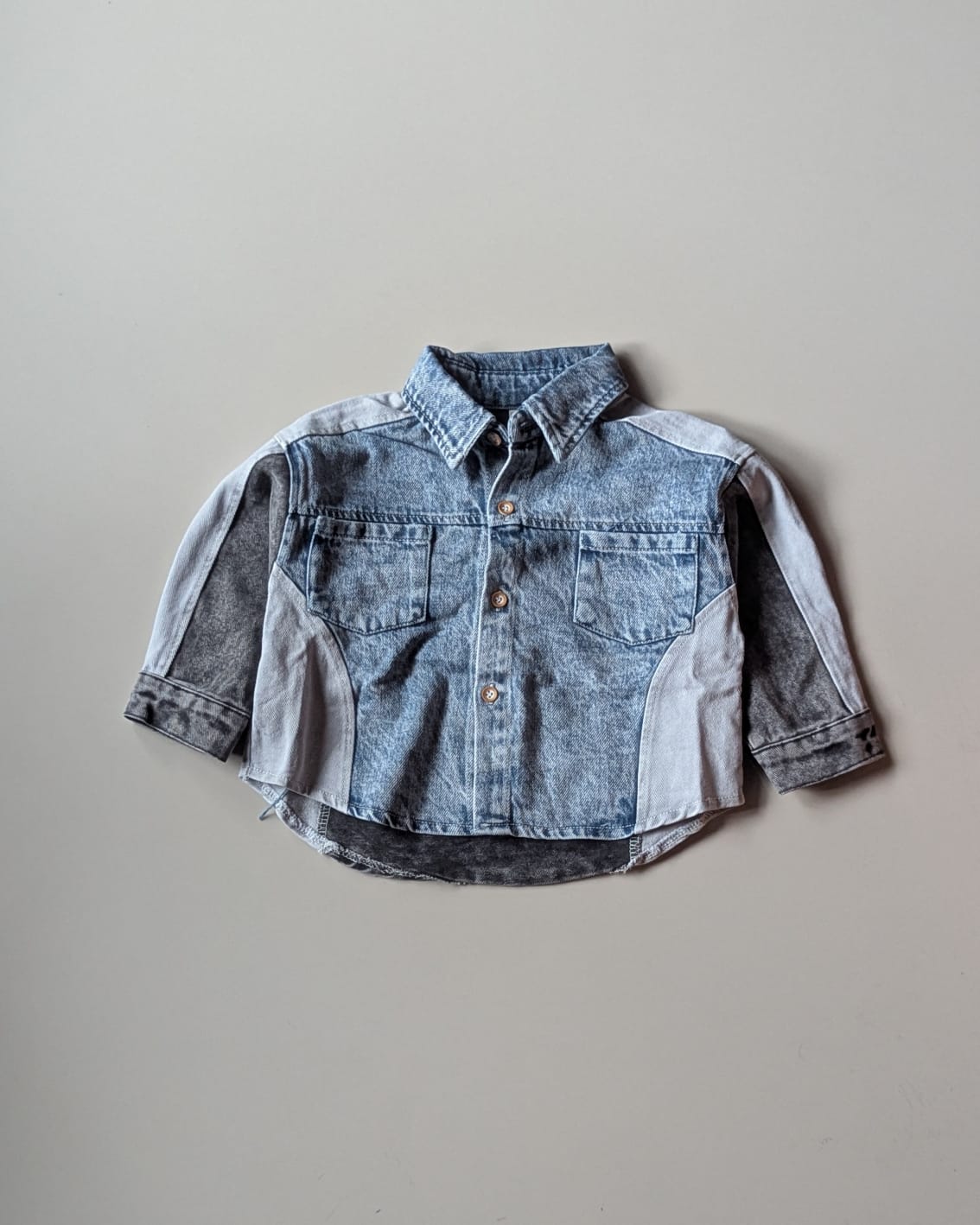 SHIMP01-02 Unisex Full Sleeve Oversized Denim Shirt