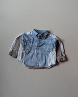 SHIMP01-03 Unisex Full Sleeve Oversized Denim Shirt