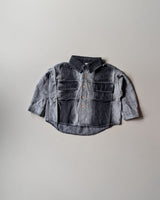 SHIMPC401-02 Unisex Full Sleeve Oversized Denim Shirt