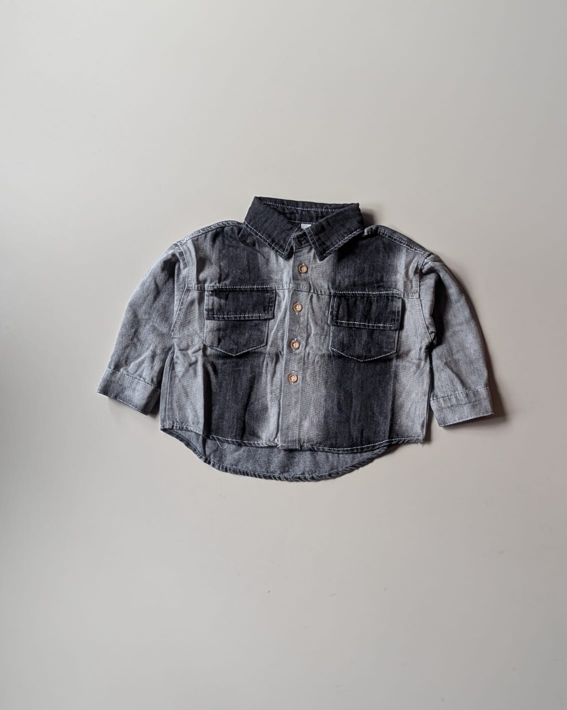 SHIMPC401-02 Unisex Full Sleeve Oversized Denim Shirt