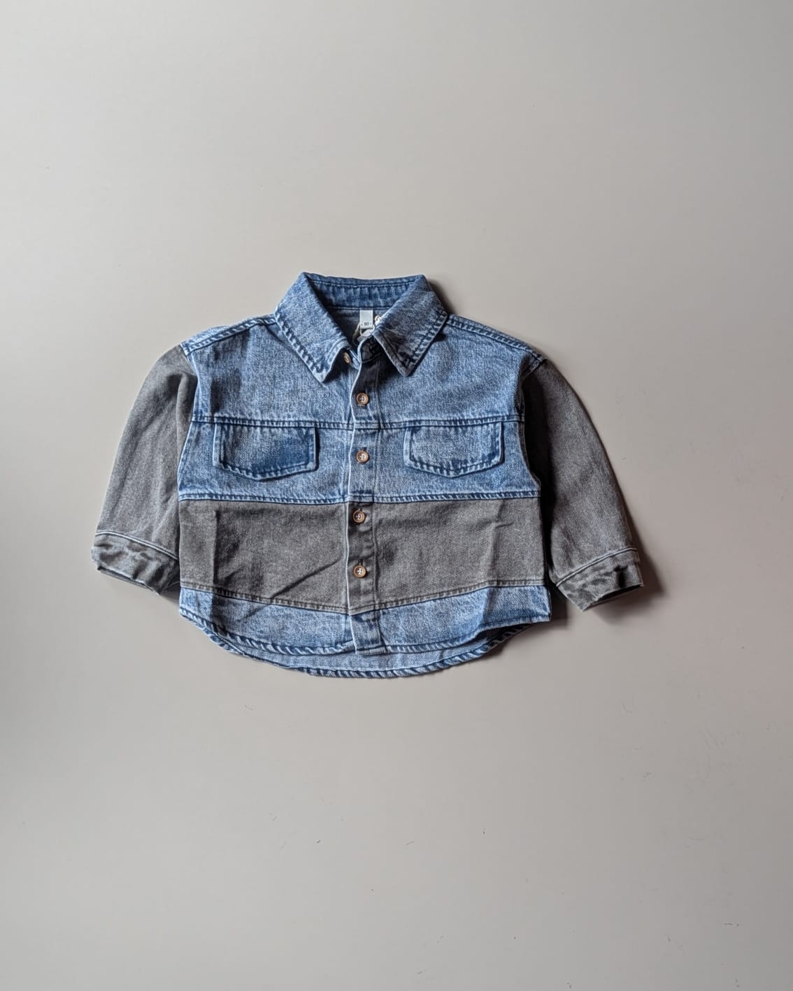 SHIMP02-02 Unisex Full Sleeve Oversized Denim Shirt