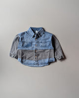 SHIMP02-02 Unisex Full Sleeve Oversized Denim Shirt