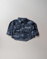 SHIMPF02-02 Unisex Full Sleeve Oversized Denim Shirt