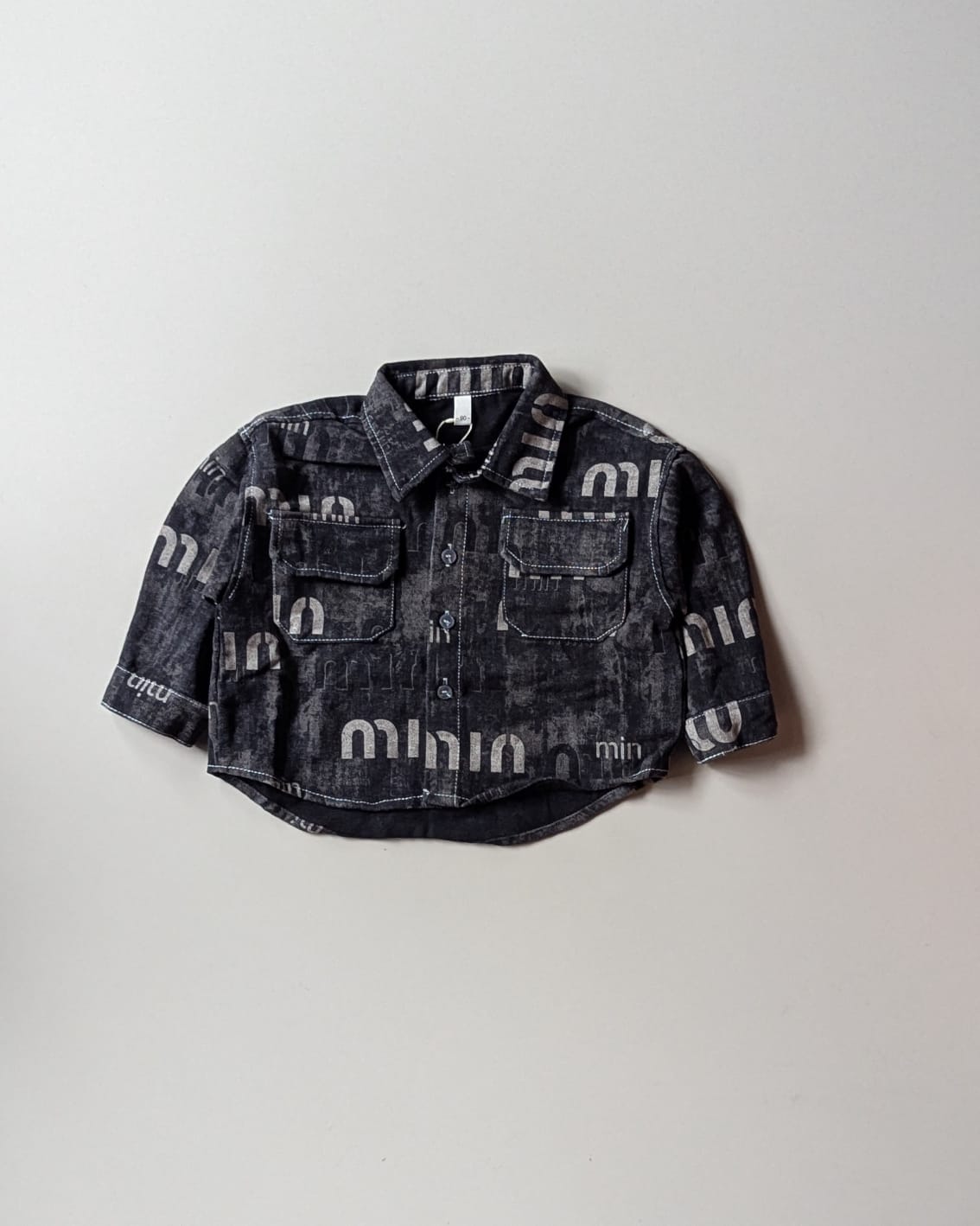 SHIMPF02-01 Unisex Full Sleeve Oversized Denim Shirt