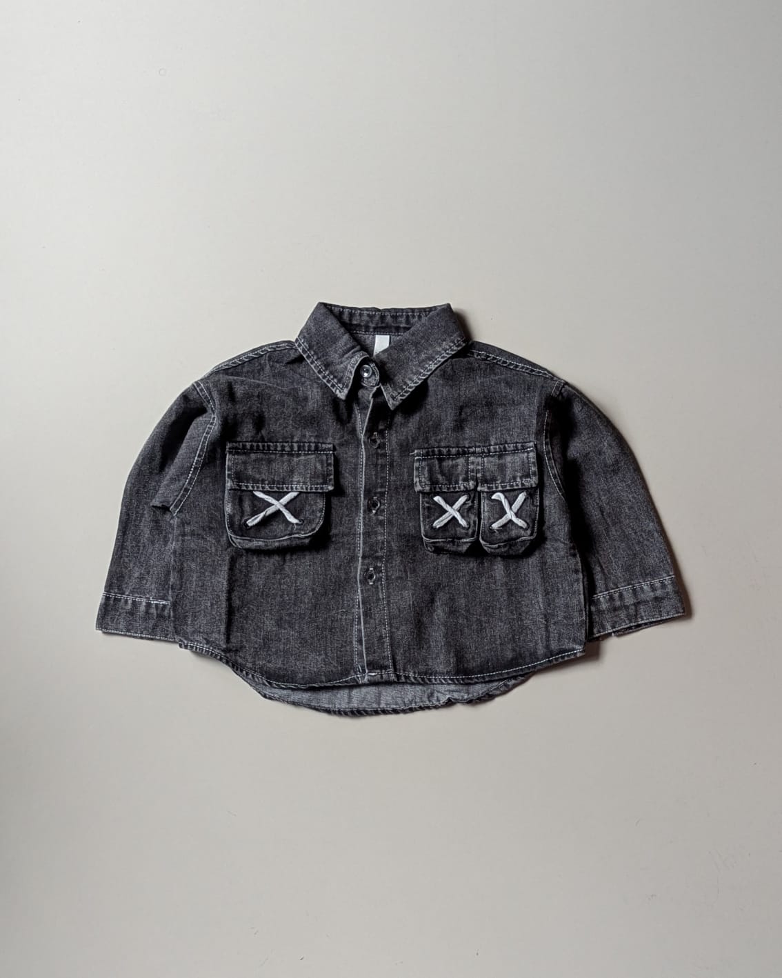 SHIMP03-01 Unisex Full Sleeve Oversized Denim Shirt