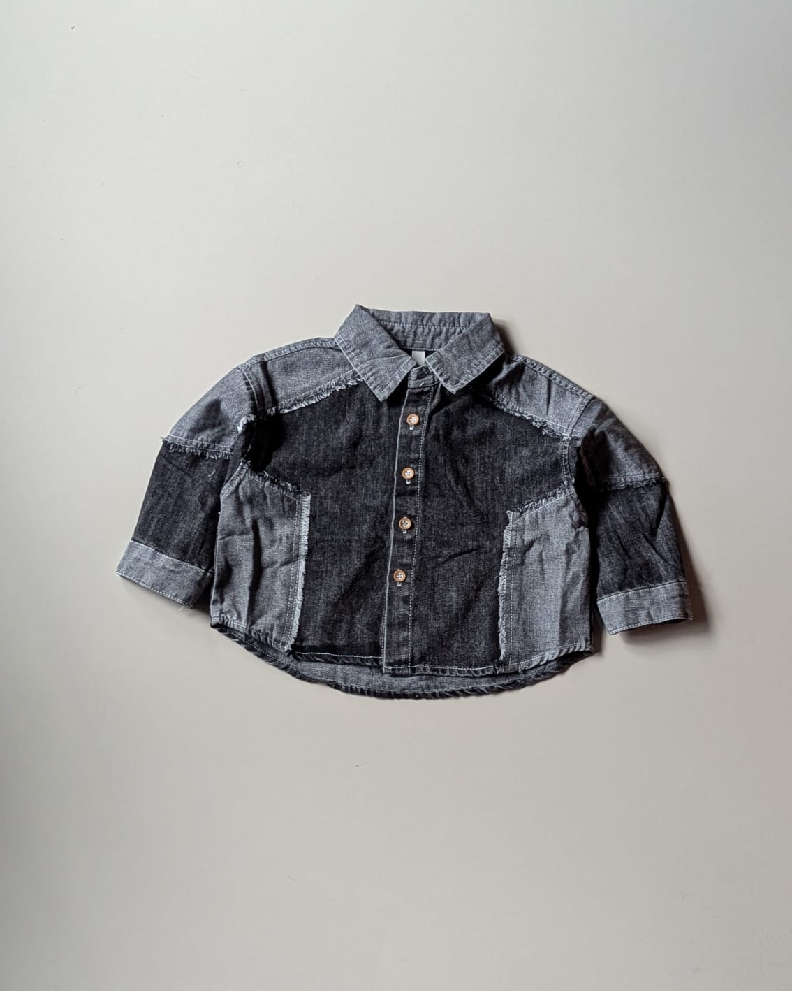 SHIMPF03-02 Unisex Full Sleeve Oversized Denim Shirt