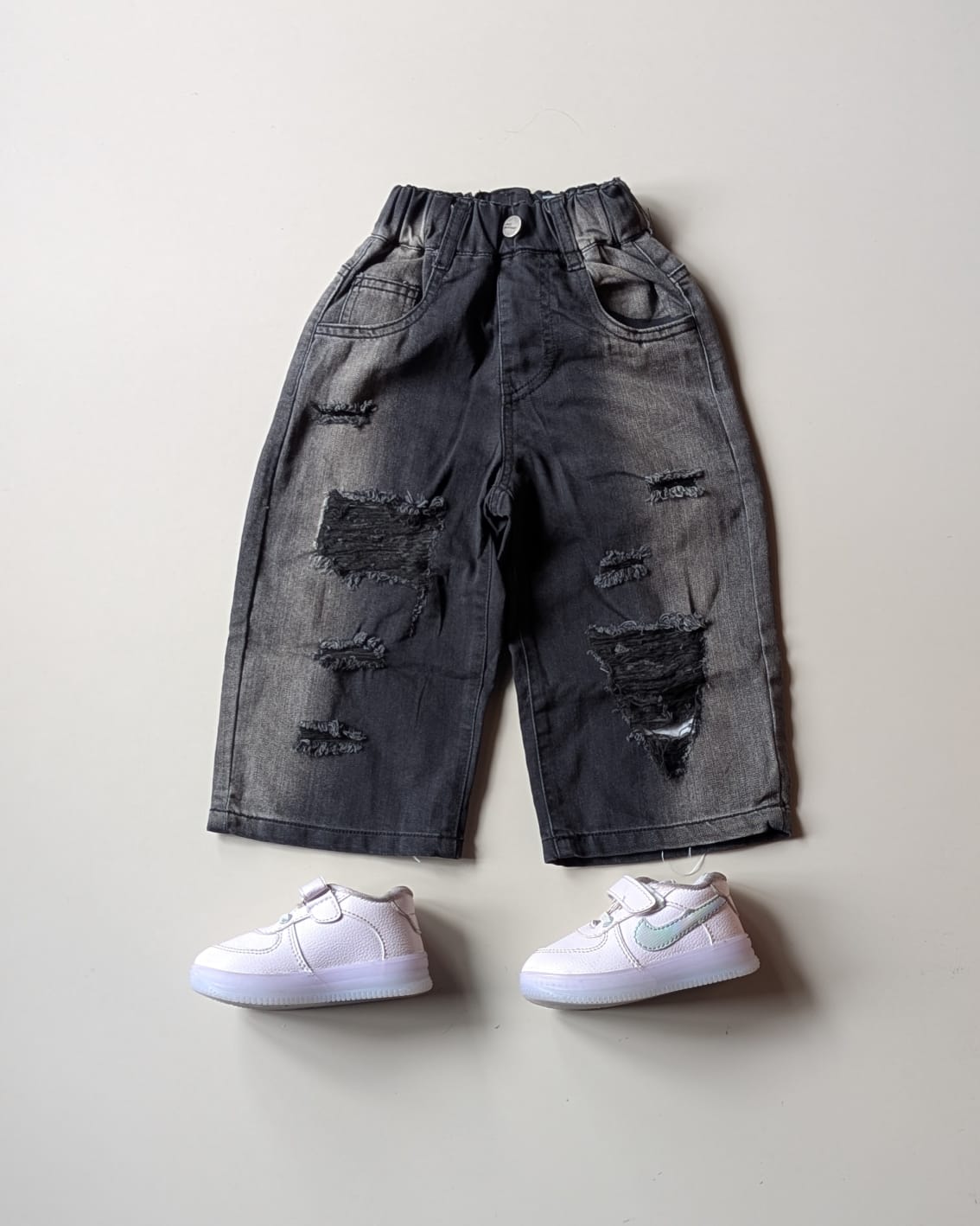 JNS127-02 Unisex Distressed Baggy Jeans