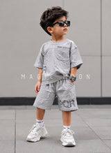 ST105 Unisex Half Sleeve Oversized T Shirt and Shorts Set