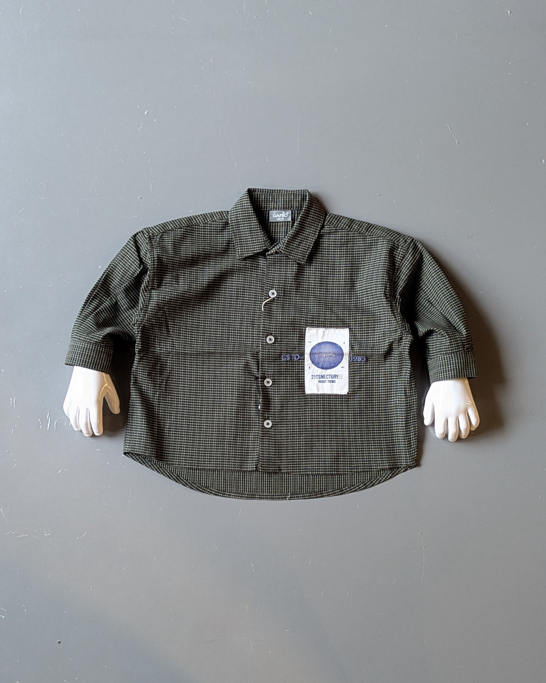 Full Sleeve Oversized Small Check Shirt
