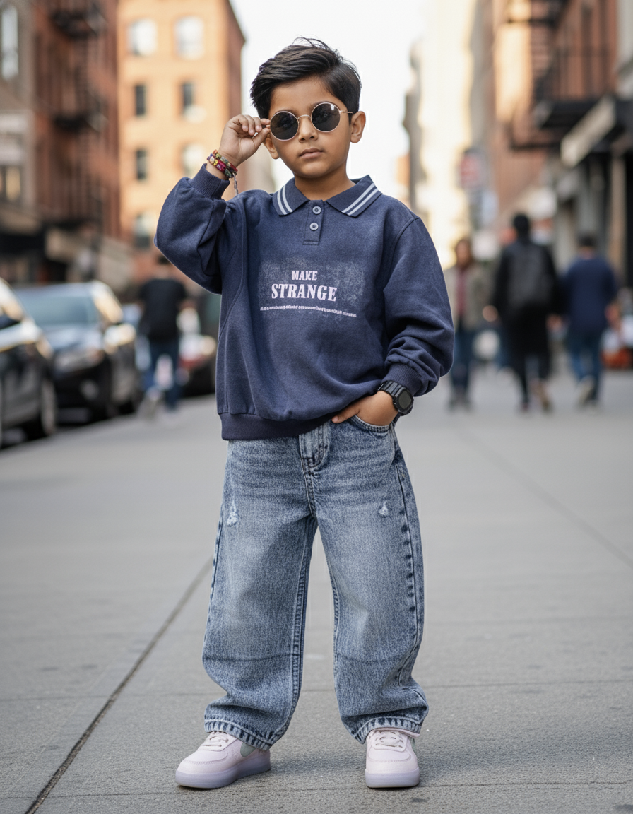 Unisex Full Sleeve Oversized Polo T Shirt