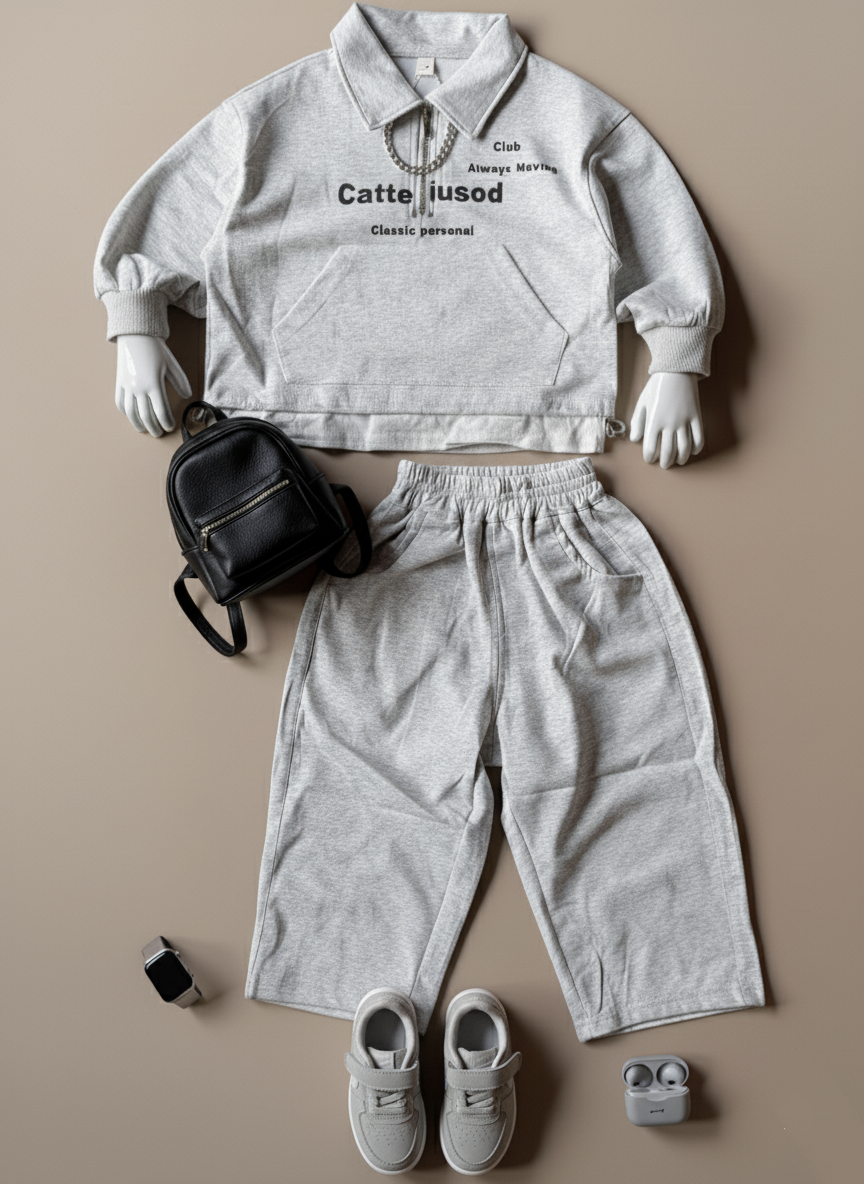Unisex Full Sleeve Layered Look T Shirt with Pant Set