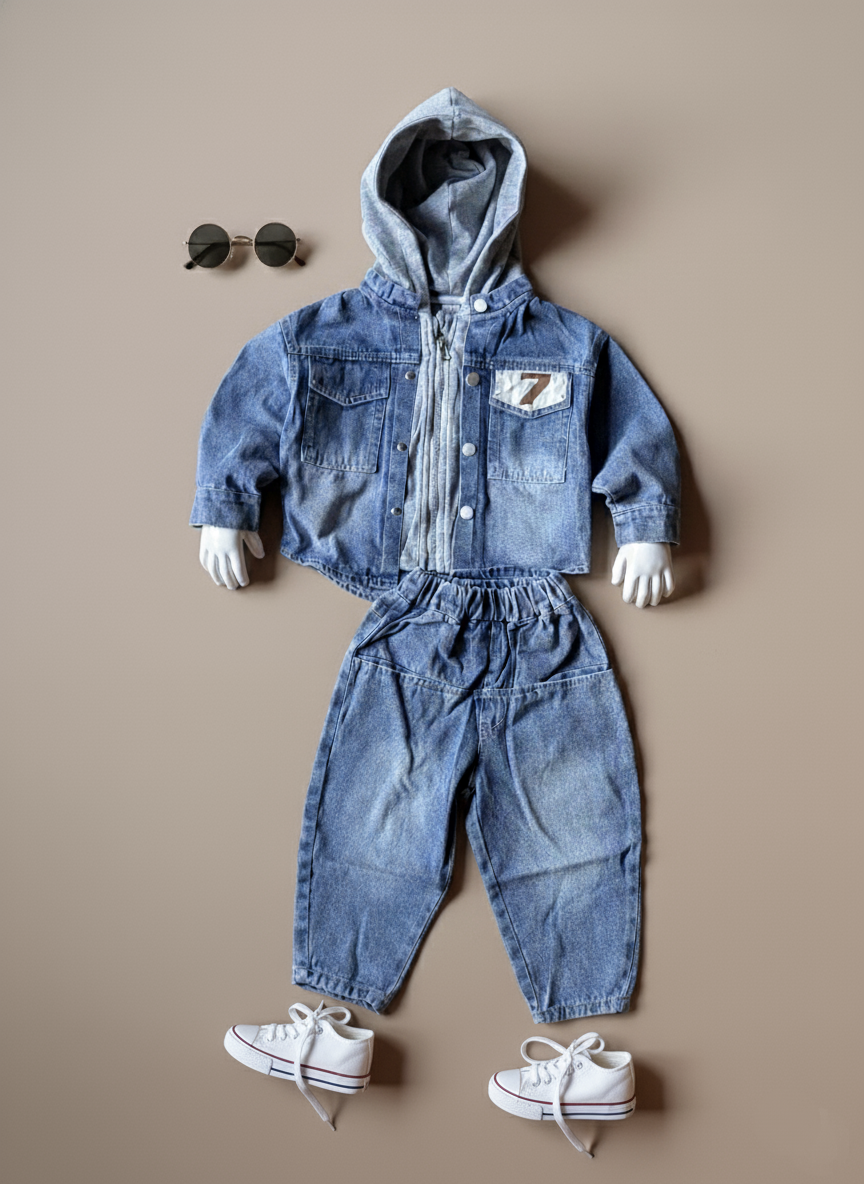 Unisex Full Sleeve Oversized Hooded Jacket and Pant Set