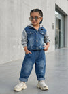 ST100 Unisex Full Sleeve Hooded T shirt with Denim Jacket and Pant Set