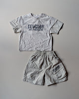 ST105 Unisex Half Sleeve Oversized T Shirt and Shorts Set