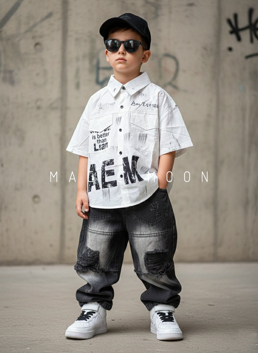 Unisex Half Sleeve Oversized Shirt