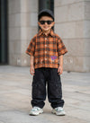 SHHS02 Boy's Half Sleeve Oversized Back Printed Shirt