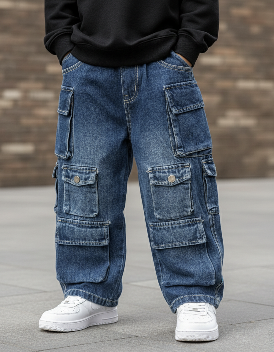 Unisex Cargo Baggy Jeans