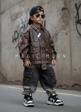 Unisex Full Sleeve Oversized Leather Jacket