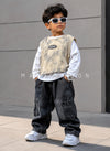 ST104 Unisex Full Sleeve Oversized T Shirt with Vest and Pant Set
